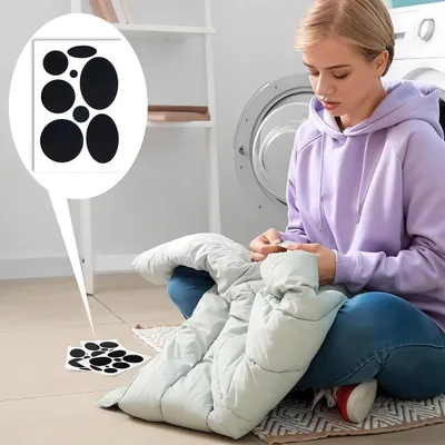 Obrázok produktu pre 40 ks nylonových samolepiacich náplastí na opravu dier v odevoch, pérových bundách, bundách a závesoch