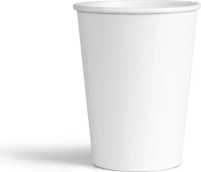 Obrázok produktu pre Biele papierové poháre 450 ml, priemer 90 mm, 50 kusov.