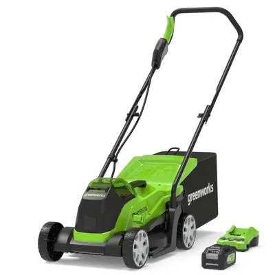 Produktbild von 33 cm Akku-Mäher Greenworks GD24LM33K4 - 2516107UB - Ladegerät + 4Ah Akku-Kit
