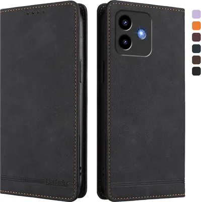 Produktbild von Hülle für Cubot Note 40, Retro Kunstleder Ständer Klapphülle mit Kartenfächer und Magnetische Schwarz
