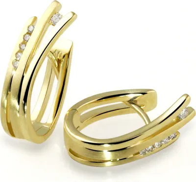 Produktbild von Goldmaid Creolen 585 Gelbgold  Glänzend  12 Brillanten weiß
