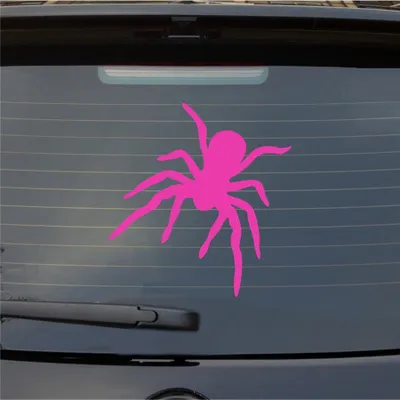 Produktbild von Heckscheibenaufkleber Spinne Spider giftig krabbeln 51x54 cm Pink Auto Aufkleber Sticker