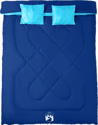 Produktbild von vidaXL Doppelschlafsack mit Kissen Erwachsene Camping 3-4 Jahreszeiten