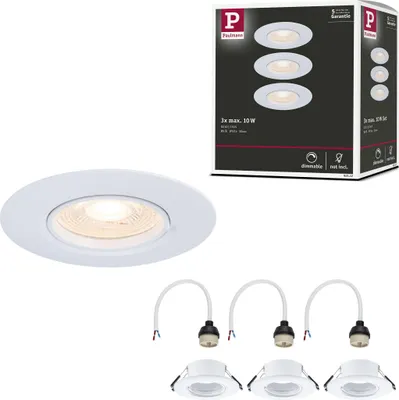 Image de Paulmann lampe à encastrer set de 3 fixes
