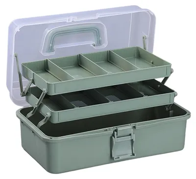 Produktbild von Aufbewahrungsbox mit 3 Fächern für Bastelmaterialien