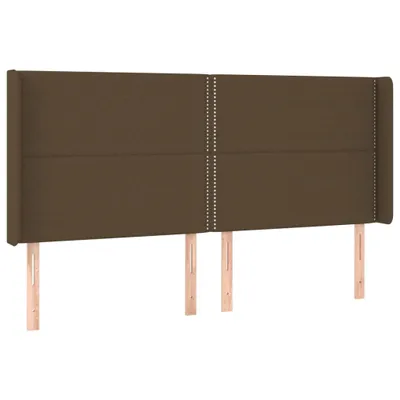 Produktbild von vidaXL Kopfteil mit Ohren Dunkelbraun 183x16x118/128 cm Stoff