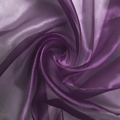 Produktbild von Crystal Organza Stoff Meterware 150 cm Breite, Aubergine