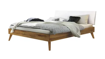 Produktbild von HASENA Trento Bett Pesaro 25 Wildeiche natur Kopfteil weiß 120x200