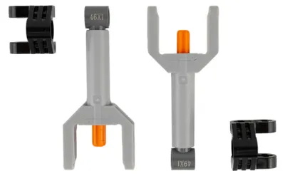 Produktbild von LEGO® Technic 2 x Linearantrieb Stellzylinder mit Halterung NEU! Teile 4 Stück