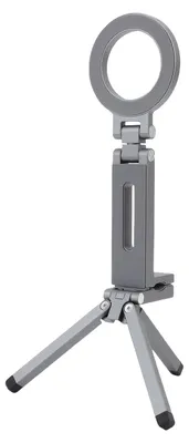 Imagen del producto de Soporte magnético para teléfono, mini trípode portátil con soporte giratorio y plegable de aleación de aluminio, compatible con iPhone 16, 15, 14, 13, 12 y otros smartphones