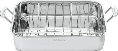 Imagen del producto de Silecomplaza Chef's Classic 7117-16URP1, bandeja para asar rectangular con rejilla, de acero inoxidable, 40,6 cm