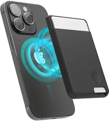 Zdjęcie produktu dla Silikonowy portfel na smartfon – 2 karty – czarny – trwały
