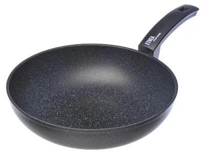 Zdjęcie produktu dla Moneta Etnea, Okrągły, Wok/Patelnia do mieszania, Czarny, Artech Stone, Etnea, Aluminium