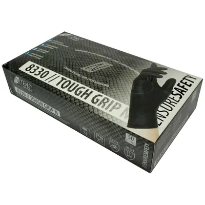 Produktbild von NITRAS Einmalhandschuhe Nitril Tough Grip N 8330 puderfrei S-XXL, Box à 50 Stück Größe:11