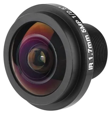 Zdjęcie produktu dla Obiektyw rybi oko 5MP, kąt widzenia 185°, obiektyw szerokokątny, gwint M12, przysłona F2.0