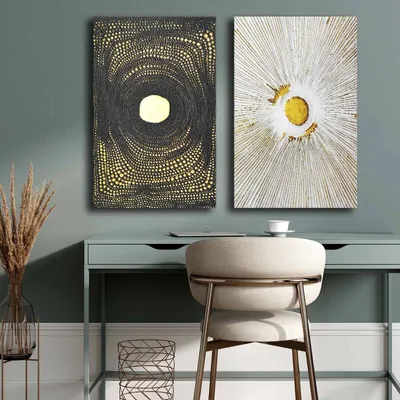 Immagine prodotto di Wallity, 2P4570GSC-001, Quadro decorativo su tela (2 pezzi), Multicolore, 100% TELA, 95 x 70 cm