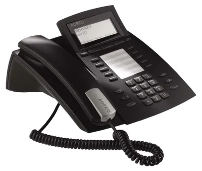 Produktbild von AGFEO ST 42, Analoges Telefon, 1000 Eintragungen, Anrufer-Identifikation, Schwarz
