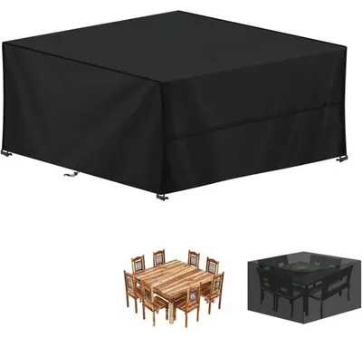 Productafbeelding van Beschermhoes voor tuinmeubels, 220x220x85 cm, 420D Oxford, waterdicht, winddicht