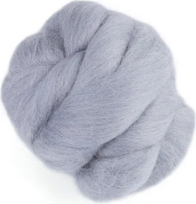 Produktbild von Nadelfilzwolle, 55g Faserwolle für DIY, Nadelfilz-Roving zum Spinnen, individuelle Farben, 78-grau