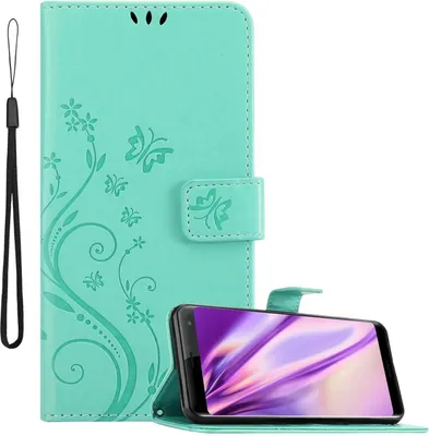 Obrázok produktu pre Cadorabo kryt pre Sony Xperia XZ3 ochranný kryt v tyrkysovej farbe ochranný kryt puzdro na mobilný telefón puzdro kvety kvetinový kryt