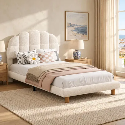 Obrázok produktu pre Detská postel INONEFT, 90 x 200 cm, s nastaviteľnou opierkou hlavy, posteľ pre tínedžov s roštom, jednolôžková posteľ pre dievčatá, biela, bez matraca