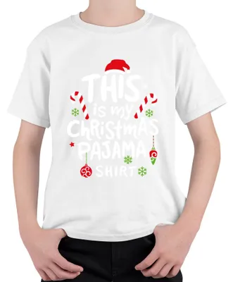 Obrázek produktu pro Tohle je moje vánoční pyžamové tričko - Vánoce Xmas Christmas Uni dětské tričko, bílá, 140