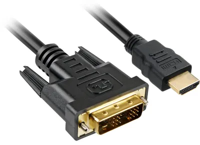 Obrázek produktu pro Sharkoon 4044951009077, 5 m, HDMI, DVI-D, Zlato, Černá, Samec/samec