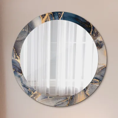 Produktbild von Ø80cm Modern Spiegel - Wandspiegel Wandmontage- Schlafzimmer - abstrakt fließend