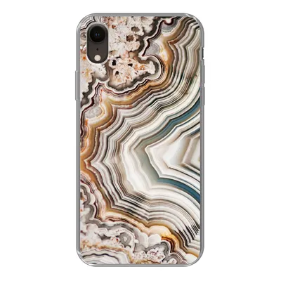 Produktbild von MuchoWow® Handyhülle Schutzhülle Hülle für iPhone XR Naturstein - Nahaufnahme - Muster Silikon Softcase Handy Hülle - Schutzdeckel
