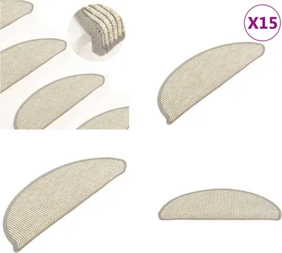 Image de vidaXL Tapis d'escalier Autoadhésif 15 pcs 56x17x3 cm Argenté - Tapis de marche - Tapis de marche - Tapis de marche