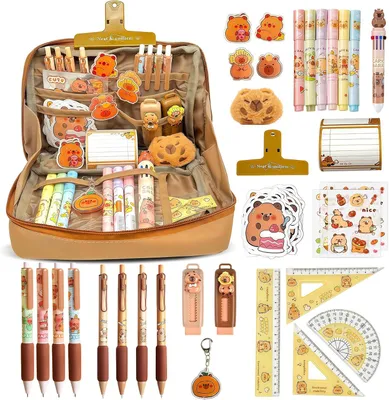 Produktbild von Federmäppchen 66 Stück, mit Schrein und Aufklebern, für Kinder und Schüler