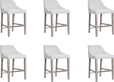 Immagine prodotto di 6x sgabello da bar sgabello da banco set di sedie imbottite stile Chesterfield design