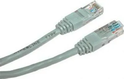 Produktbild von LAN UTP-Patchkabel, Kat.5e, RJ45 M - RJ45 M, 3 m, ungeschirmt, grau, LOGO Taschenlogo