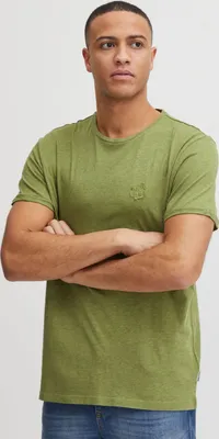 Produktbild von Blend 20715338 Tee Herren T-Shirt Kurzarm Shirt mit Stickerei Rundhals-Ausschnitt Frontstickerei hochwertige Baumwoll-Qualität