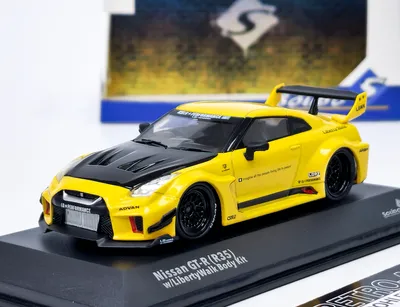 Zdjęcie produktu dla Nissan GTR35 LBWK Silhouette 2019 żółty - SOLIDO 1:43