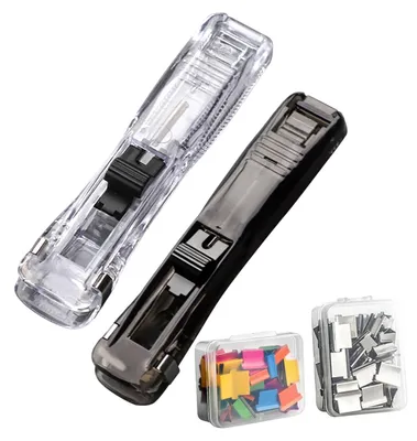 Image de Pince à agrafer ergonomique avec pinces réutilisables