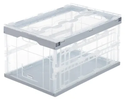 Image de Conteneur de transport professionnel, robuste, destiné à un usage professionnel, en plastique de haute qualité, 60 litres, H x L x P : 31,5 x 59,5 x 39,5 cm.