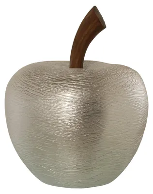 Keramik-Appelfigur, silber, 30 x 40 cm