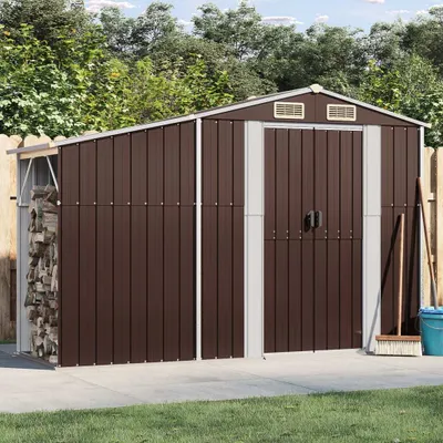 Produktbild von Gerätehaus Braun 277x93x179 cm Verzinkter Stahl