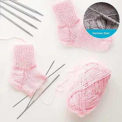 Image de Aiguilles à tricoter circulaires de 21 cm, lot de 12, 2,5-4 mm, pour chaussettes et accessoires