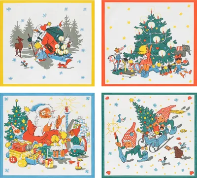 Produktbild von Betz 12er Pack Kindertaschentücher 28x28 cm Farbe - Weihnachtszeit 45453-20