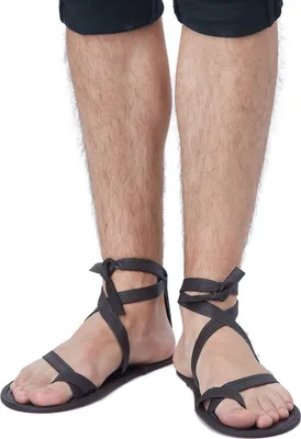 Immagine prodotto di Sandali romani per uomo accessorio di carnevale nero - taglia unica