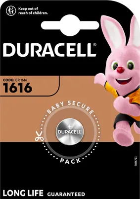 Produktbild von Duracell DL1616, Lithium, Button/coin, 3V, 3 mm, 2,2 cm, 9g