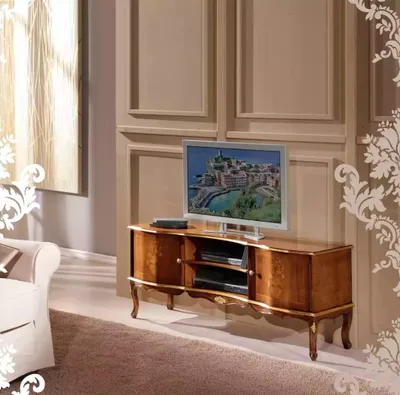 Produktbild von Klassischer RTV Echtholz TV-Ständer Wohnzimmer Designer Möbel Stilvoll