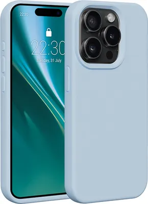 Zdjęcie produktu dla Etui silikonowe Etteri do iPhone 15 Pro 6,1" jasnoniebieskie