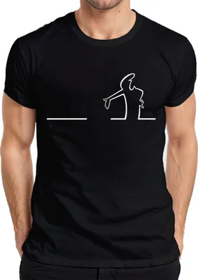 Produktbild von Balum La Linea Lui Osvaldo Cavandoli Cartoon Balum Balum Herren T-Shirt, Schwarz, M