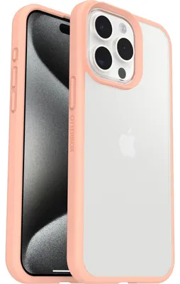 Produktbild von OtterBox React Hülle für iPhone 15 Pro Max, Transparent/Peach