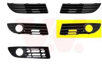 Produktbild von VAN WEZEL Lüftungsgitter Grill Stoßfänger für VW POLO (9N) mit Loch/Löchern für Nebellampen