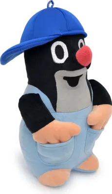 Produktbild von Kuscheltier Der kleine Maulwurf mit Hose und blauer Baseballkappe 26 cm Schwarz/Blau, 47916E