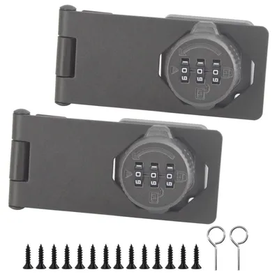 Image de Cadenas à combinaison, 12,7 cm, gris, lot de 2